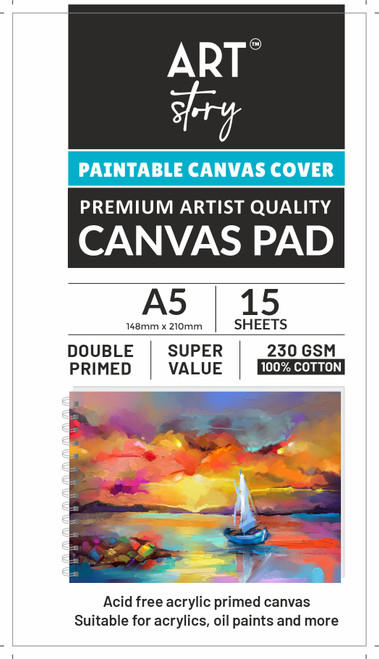 3 Pack - Little Birdie Wire Bound Canvas A5 Pad 230gsm-15 Sheets - CR91109 3 Pack - Little Birdie Wire Bound Canvas A5 Pad 230gsm-15 Sheets - CR91109