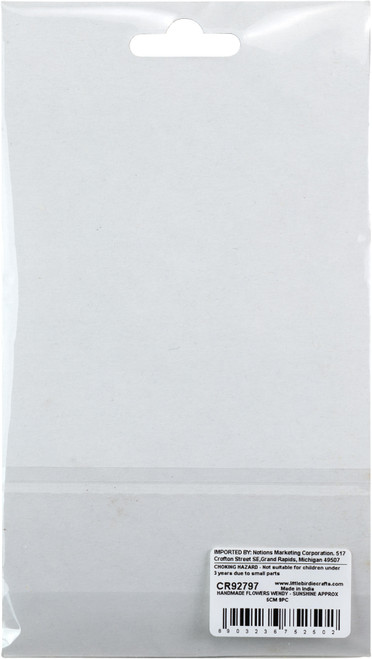 3 Pack - Little Birdie Wendy Paper Flowers 9/Pkg-Sunshine - CR92797 3 Pack - Little Birdie Wendy Paper Flowers 9/Pkg-Sunshine - CR92797