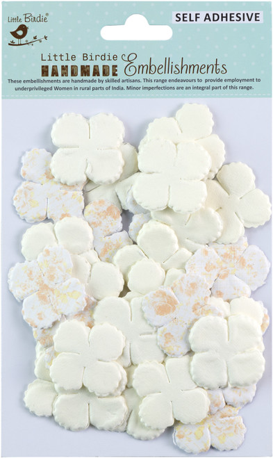 6 Pack - Little Birdie Macie Paper Flowers 35/Pkg-Shabby Chic - MACIE-83829 - 8903236661224