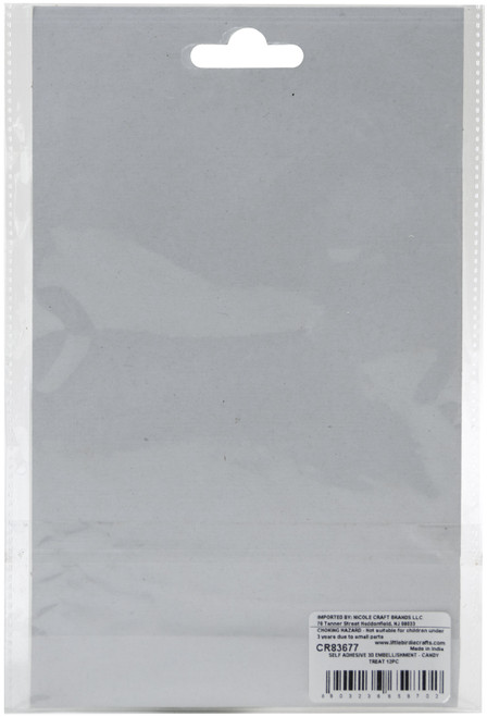 6 Pack - Little Birdie 3D Embellishment 12/Pkg-Candy Treat - CR83677 6 Pack - Little Birdie 3D Embellishment 12/Pkg-Candy Treat - CR83677