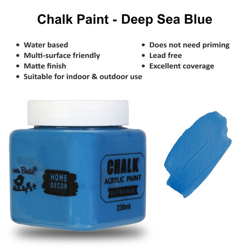3 Pack - Little Birdie Home Decor Chalk Paint-Deep Sea Blue - CR96188