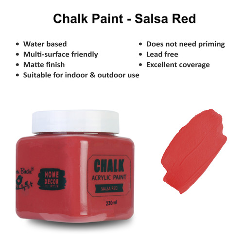 3 Pack - Little Birdie Home Decor Chalk Paint-Red Salsa - CR96193
