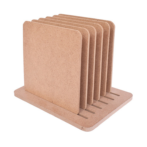 3 Pack Little Birdie MDF Set Of 6 Coasters With Stand 4"X4"-4"X4" CR86679 - 8903236690712