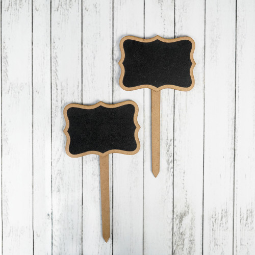 6 Pack - Little Birdie Mini Chalkboard Tabletop Sign 2/Pkg-Braces - CLKBRDTB-89191