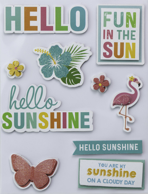 6 Pack - Little Birdie 3D Embellishment 10/Pkg-Fun In The Sun - CR83611