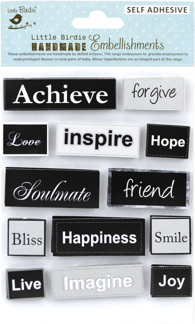 6 Pack - Little Birdie 3D Embellishment 13/Pkg-Love & Smile - CR83622 - 8903236659153