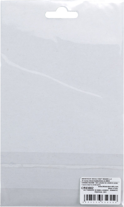 6 Pack - Little Birdie 3D Embellishment 11/Pkg-Romantic Proposal - CR83662 6 Pack - Little Birdie 3D Embellishment 11/Pkg-Romantic Proposal - CR83662