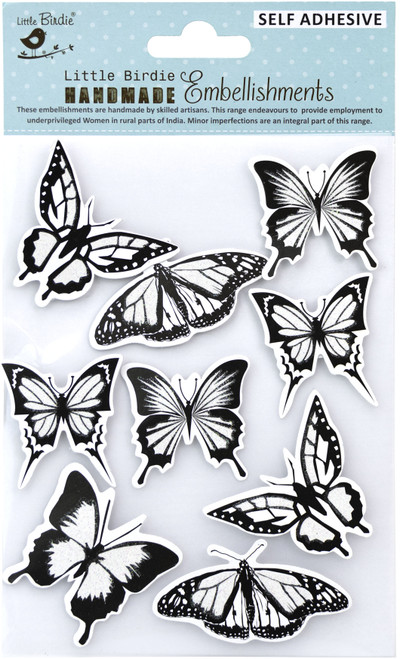 6 Pack - Little Birdie Sticker Embellishment 9/Pkg-Joyful Flutter - CR83624 - 8903236659177