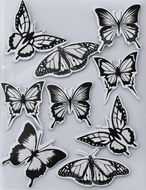6 Pack - Little Birdie Sticker Embellishment 9/Pkg-Joyful Flutter - CR83624