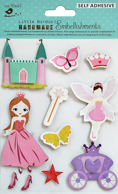 6 Pack - Little Birdie 3D Embellishment 11/Pkg-Fairy Castle - CR83629 - 8903236659221