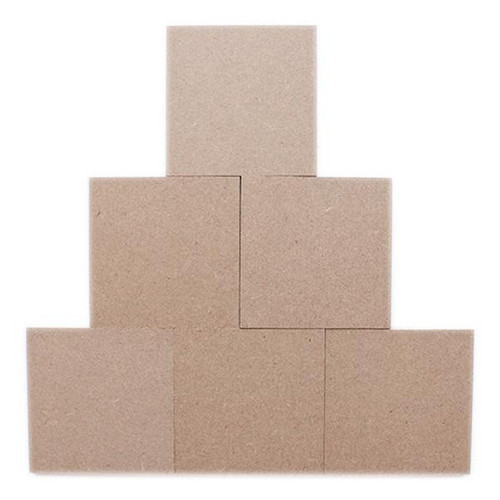 6 Pack Little Birdie MDF Shape Square 6/Pkg-7.5Cm CR85294 - 8903236676792