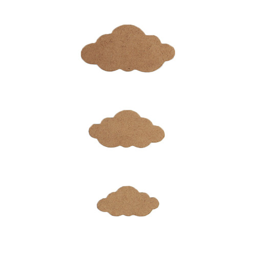 6 Pack - Little Birdie MDF Rainbow Cloud-7 Pieces - CR86436