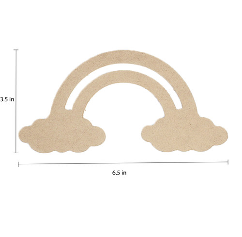 6 Pack - Little Birdie MDF Rainbow Cloud-7 Pieces - CR86436 6 Pack - Little Birdie MDF Rainbow Cloud-7 Pieces - CR86436