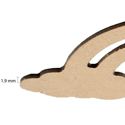 6 Pack - Little Birdie MDF Rainbow Cloud-7 Pieces - CR86436 6 Pack - Little Birdie MDF Rainbow Cloud-7 Pieces - CR86436