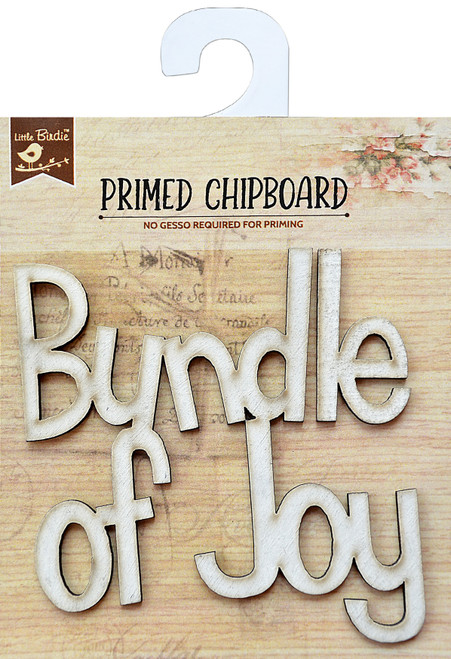 6 Pack - Little Birdie Laser Cut Primed Chipboard 1/Pkg-Bundle Of Joy - 1PCBD199-66515 - 8903236483598