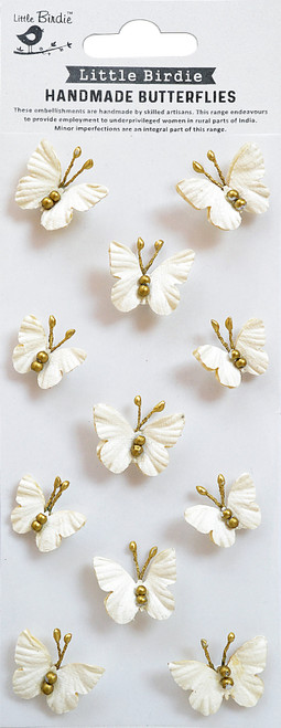 6 Pack - Little Birdie Pearl Butterflies 11/Pkg-Amor Mio - CR79464 - 8903236615753