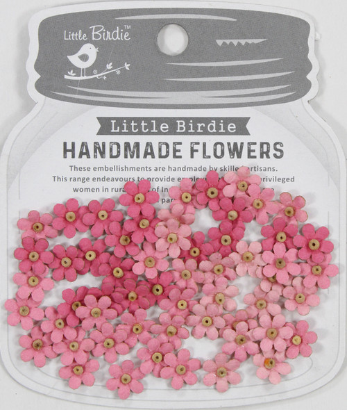 6 Pack - Little Birdie Natalia Paper Flowers 60/Pkg-Rosy Note - 5A0029DM-87258 - 8903236696509