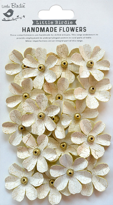 3 Pack - Little Birdie Zoey Washed Paper Flowers 18/Pkg-Amor Mio - ZOEY-79773 - 8903236618846