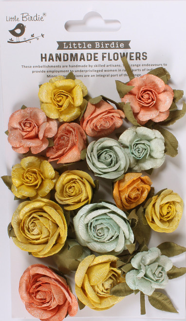 2 Pack Little Birdie Foina Paper Flowers 20/Pkg-Pastel Palette FOINA-91570 - 8903236740233
