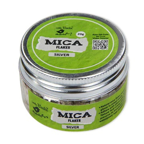 6 Pack Little Birdie Mica Flakes 20g-Silver CR76768 - 8903236588408