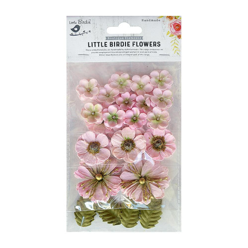 3 Pack - Little Birdie Renae Paper Flower 27/Pkg-Pearl Pink - RENAE-70073 - 8903236519181