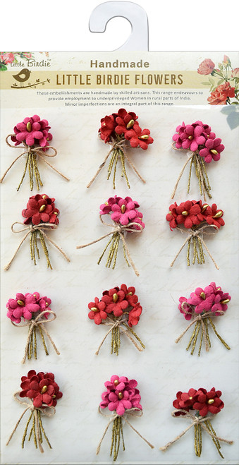 3 Pack - Little Birdie Paper Flower Bouquet 12/Pkg-Candy Mix - BOUQT1-69313 - 8903236511574