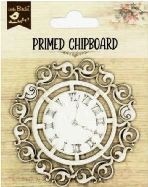 6 Pack - Little Birdie Laser Cut Primed Chipboard 1/Pkg-Clock - 1PCBD299-26248 - 8903236154351