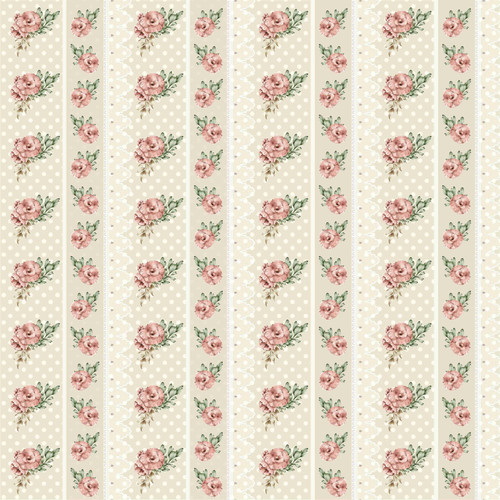 3 Pack - Little Birdie Cardstock Pack 6"X6" 12/Pkg-Shabby Chic Bouquet - CR84006 3 Pack - Little Birdie Cardstock Pack 6"X6" 12/Pkg-Shabby Chic Bouquet - CR84006