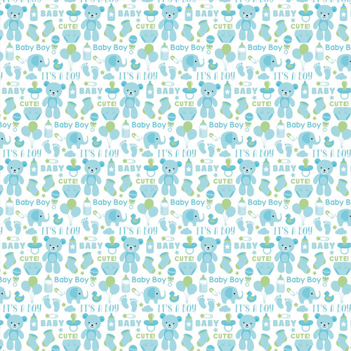 3 Pack - Little Birdie Little Miracle Cardstock Pack 6"X6" 24/Pkg-Baby Boy - CR85664 3 Pack - Little Birdie Little Miracle Cardstock Pack 6"X6" 24/Pkg-Baby Boy - CR85664