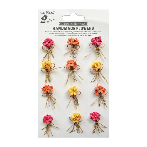 3 Pack - Little Birdie Paper Bouquet 12/Pkg-Boho Vibes - BOUQT12-82760 - 8903236650235
