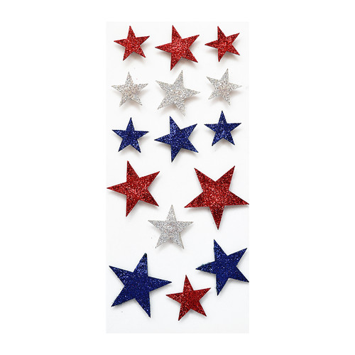 6 Pack Little Birdie Independence Day Sticker 15/Pkg-Shining Stars CR79793