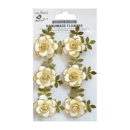 3 Pack Little Birdie Pixie Rose Paper Flowers 6/Pkg-Amor Mio PIXIEROS-79404 - 8903236615159