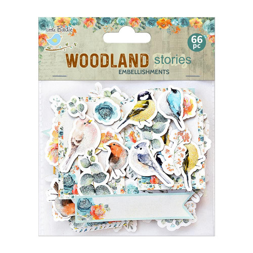 6 Pack Little Birdie Woodland Stories Ephemera Embellishment 66/Pkg-Woodland Stories CR79497 - 8903236616088