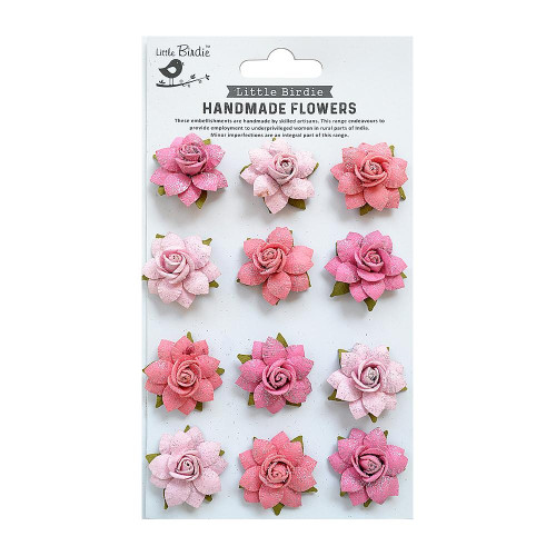 3 Pack - Little Birdie Marisa Paper Flowers 12/pkg-Celebrate Life - 5A0020L9-83125 - 8903236654189