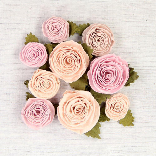 3 Pack Little Birdie Layla Paper Flowers 9/Pkg-Blush LAYLA-63191 - 8903236450293