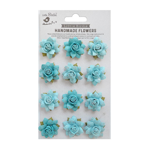 3 Pack Little Birdie Marisa Paper Flowers 12/Pkg-Song Of The Sea MARISA-83126 - 8903236654196