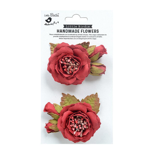 3 Pack Little Birdie Marika Paper Flowers 2/Pkg-Love and Roses MARIKA-82783 - 8903236650464