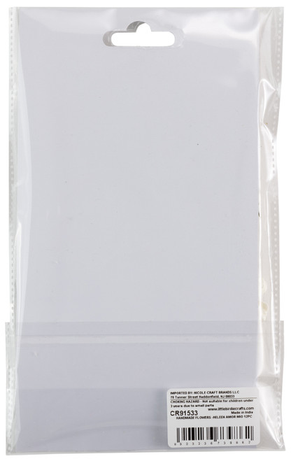 3 Pack - Little Birdie Heleen Paper Flowers 12/Pkg-Amor Mio - HELEEN1-91533 3 Pack - Little Birdie Heleen Paper Flowers 12/Pkg-Amor Mio - HELEEN1-91533