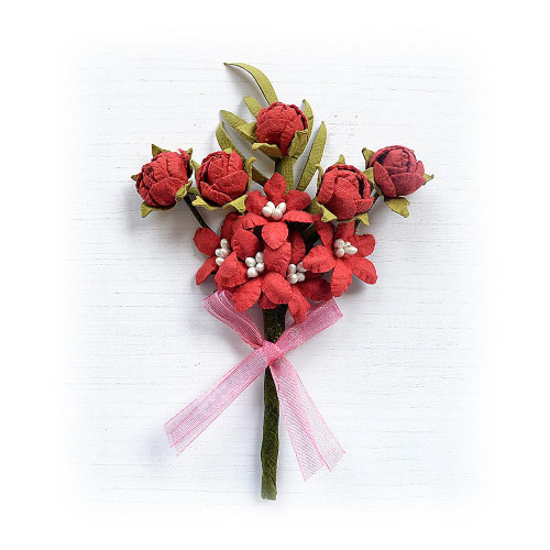3 Pack Little Birdie Dillan Paper Bouquet 1/Pkg-Love and Roses DILLAN-82833