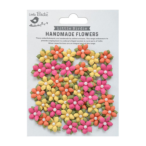 3 Pack Little Birdie Elira Paper Flowers 40/Pkg-Boho Vibes ELIRA-83118 - 8903236654110