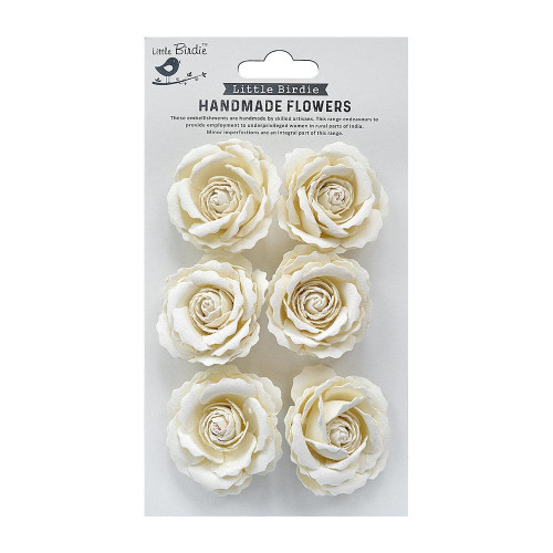 3 Pack - Little Birdie Ellis Paper Flowers 6/Pkg-Shabby Chic - ELLIS-82931 - 8903236652246