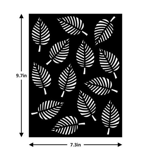 3 Pack - Little Birdie Reusable Stencil 7.3"X9.7"-Leaf Melody - RUSNTL9-57131 3 Pack - Little Birdie Reusable Stencil 7.3"X9.7"-Leaf Melody - RUSNTL9-57131