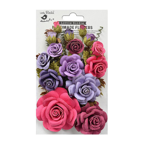 3 Pack - Little Birdie Rosalind Paper Flowers 21/Pkg-Birds And Berries - ROSALIND-82824 - 8903236650877