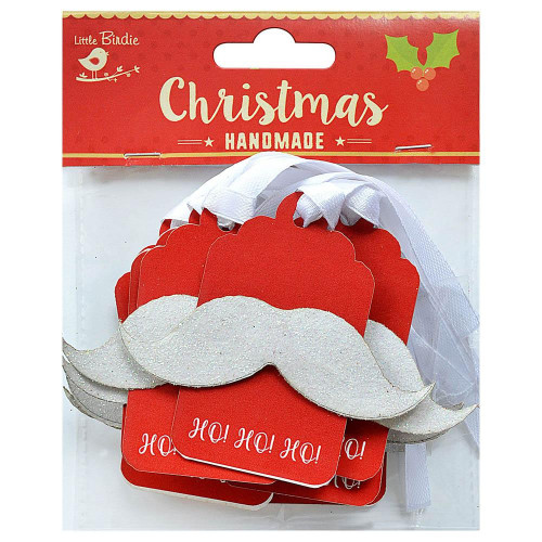 6 Pack Little Birdie Christmas Gift Tag 10/Pkg-Laughing Santa CHMTAG10-83345 - 8903236656381