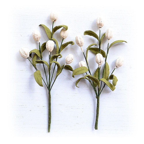 3 Pack Little Birdie Tulip Bouquet 2/Pkg-Shabby Chic TULIPBQT-83110