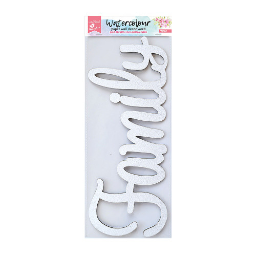 6 Pack - Little Birdie Watercolor Words 12", 1/Pkg-Family - WTRCLR12-73524 - 8903236555165