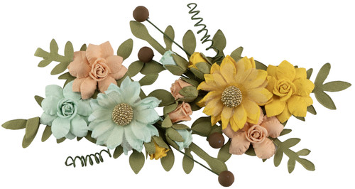 3 Pack - Little Birdie Fairy Rosa Paper Flowers 2/Pkg-Sunshine And Lemonade - FAIRYROS-79431