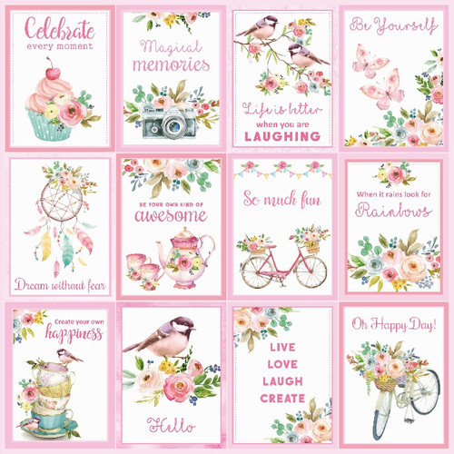 3 Pack Little Birdie Cardstock Pack 12"X12" 12/Pkg-Celebrate Life CR83887