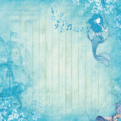 2 Pack - Little Birdie Cardstock Pack 12"X12" 12/Pkg-Songs of the Sea - CR84007 2 Pack - Little Birdie Cardstock Pack 12"X12" 12/Pkg-Songs of the Sea - CR84007