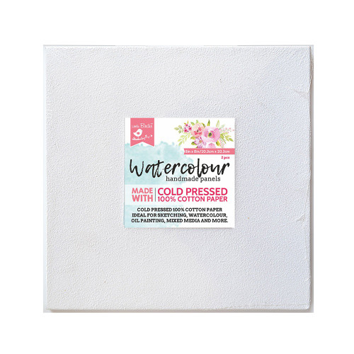 3 Pack - Little Birdie Watercolor Art Panel 8"X8" 2/Pkg-8"X8" - CR73388 - 8903236553802
